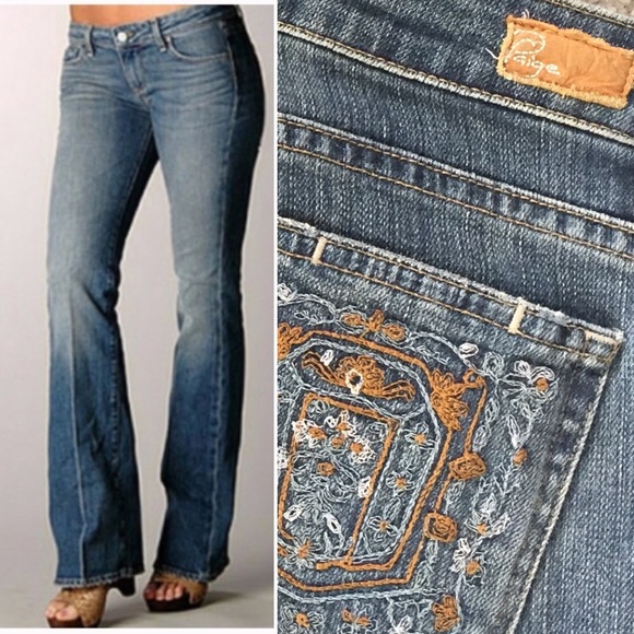 PAIGE Denim - PAIGE Laurel Canyon boot cut embroidered jeans 30